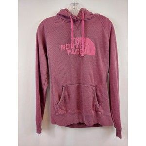 The North Face Half Dome Embroiderd Logo Hoodie Sweatshirt (Women's Medium) Pink
